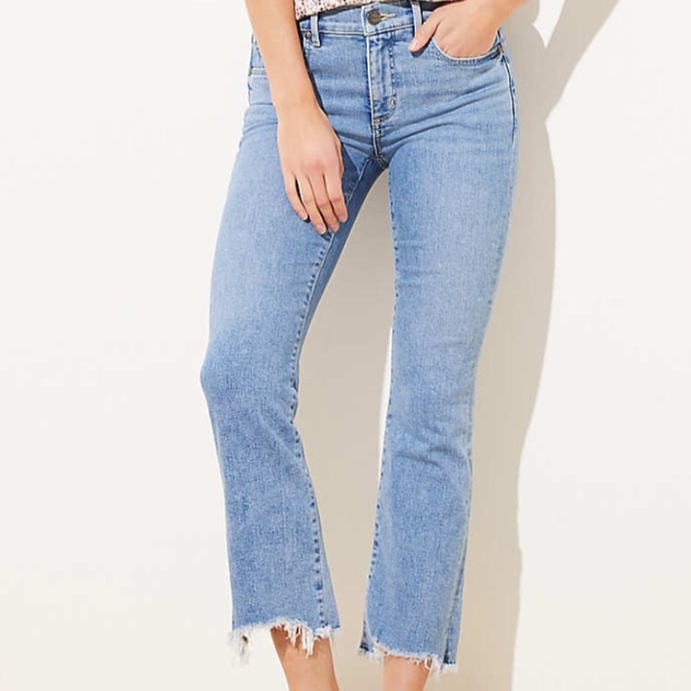 Loft Crop Flare Jeans